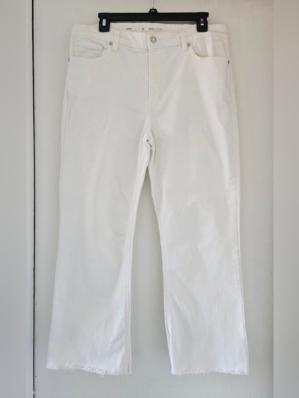 MNG - Sienna Classic White Straight-Leg Jeans Size 14